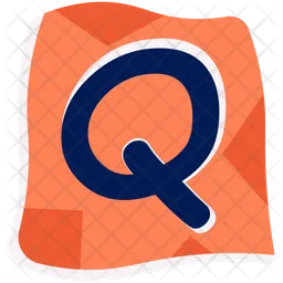 Cutout letter q  Icon