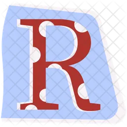 Cutout letter r  Icon