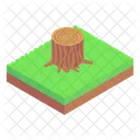 삼림 벌채 잘린 나무 나무 그루터기 아이콘