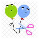 Cutting Balloons Balloon Emoji Opening Balloons アイコン