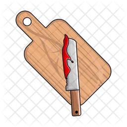 Cutting board with knife  Icon