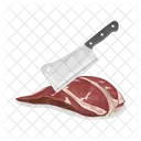 Cutting Meat Cooking Kitchen Icon