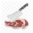 Cutting Meat Cooking Kitchen Icon