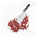 Cutting Meat Cooking Kitchen Icon