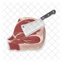 Cutting Meat Cooking Kitchen Icon