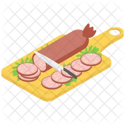 Cutting Sausages Board  Icon