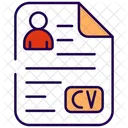 Lebenslauf Bewerbung Job Symbol