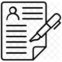 Lettre De Demande Demploi Icône