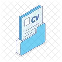 Cv Resume Biodata Icon