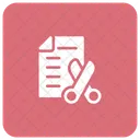 Cv File Cut Icon