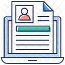 CV En Ligne Recherche Demploi En Ligne Profil Web Icône