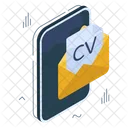 Cv Envelope Resume Curriculum Vitae Icon