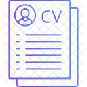 Cv Resume Curriculum Vitae Icon