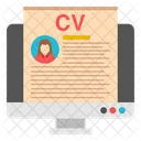 CV En Linea Curriculum En Linea Datos Personales En Linea Icon