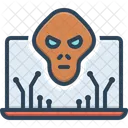 Cyber Attacke  Symbol