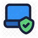 Cyber Attack Insurance Laptop Icon