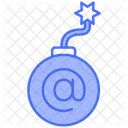 Cyber Attack Bomb Crime Scene Icon