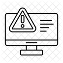 Cyber Attack Warning Icon