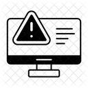 Cyber Attack Warning Hacker Attack Cybercrime Alert Icon