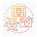 Disaster Cyber Business Icon