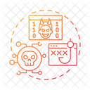 Disaster Cyber Business Icon