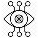 Cyber Auge Cyber Uberwachung Mechanisches Auge Symbol