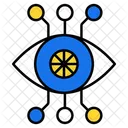 Cyber Auge Cyber Uberwachung Mechanisches Auge Symbol