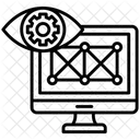 Mechanisches Auge Cyber Auge Cyber Sicherheitskonzept Symbol