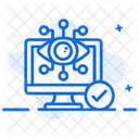 Mechanisches Auge Cyber Auge Cyber Sicherheitskonzept Symbol