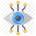 Mechanisches Auge Cyber Auge Cyber Sicherheit Symbol