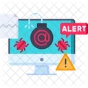 Cyber Bomb Cyber Crimes Cyber Security Icon