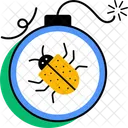 Cyber Attack Bomb Danger Icon