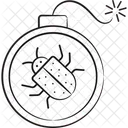 Cyber Bomb Cyber Attack Bomb Icon