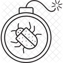 Cyber Bomb Cyber Attack Bomb Icon