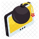 Cyber Bomb Cyber Attack Bombshell Icon