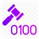 Cyber Crime Hammer Justice Icon