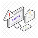 Cybercrime Cyber Fraud Web Error Icon