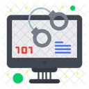 Cyber Crime Code Secured Icon
