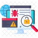 컴퓨터 바이러스 사이버 범죄 사이버 보안 아이콘