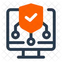 Cyber Defense Network Protection Digital Safeguard Icon