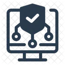 Cyber Defense Network Protection Digital Safeguard Icon