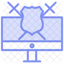 Cyber Defense Duotone Line Icon Icon