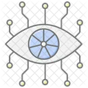 Cyber Eye Lineal Color Icon Icon