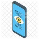 Cyber Eye Remote Monitoring Mechanical Eye Icon