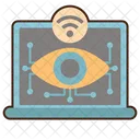 Cyber Eye Cyber Monitoring Artificial Intelligence Icon