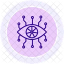 Cyber Eye Line Icon Icon