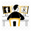 Cyber Investigation Cybersecurity Searching Icon