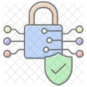 Cyber Lock Lineal Color Icon Icon