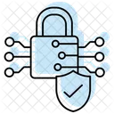 Cyber Lock Color Shadow Thinline Icon Icon