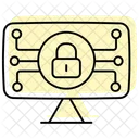 Cyber Lockdown Color Shadow Thinline Icon Icon